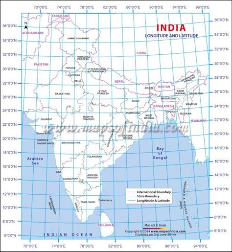 India Geographic coordinates .